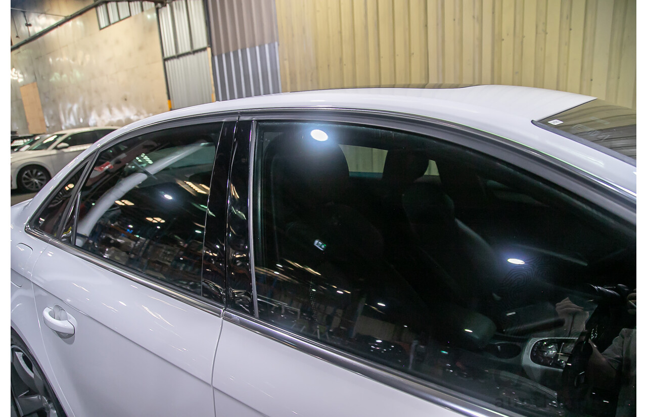 8/2013 Audi A4 2.0 TFSI Quattro (AWD) S-Line Pack B8 (8K) MY13 4d Sedan White Turbo 2.0L