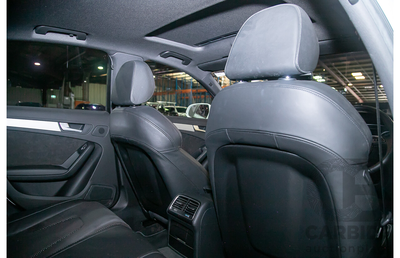 8/2013 Audi A4 2.0 TFSI Quattro (AWD) S-Line Pack B8 (8K) MY13 4d Sedan White Turbo 2.0L