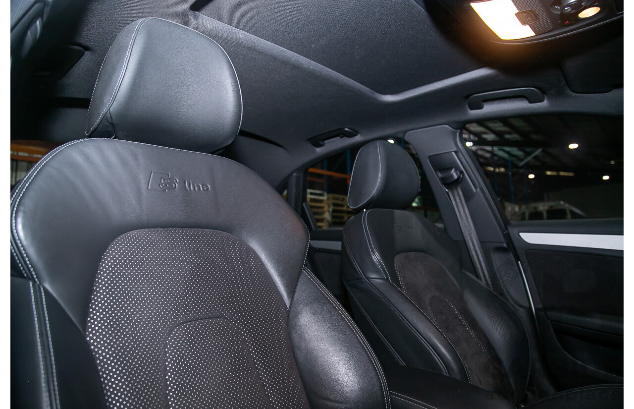 8/2013 Audi A4 2.0 TFSI Quattro (AWD) S-Line Pack B8 (8K) MY13 4d Sedan White Turbo 2.0L