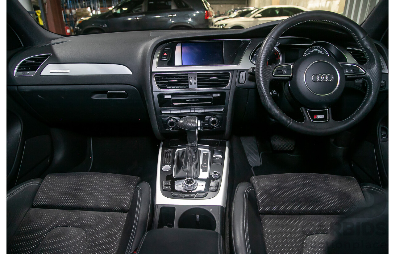 8/2013 Audi A4 2.0 TFSI Quattro (AWD) S-Line Pack B8 (8K) MY13 4d Sedan White Turbo 2.0L