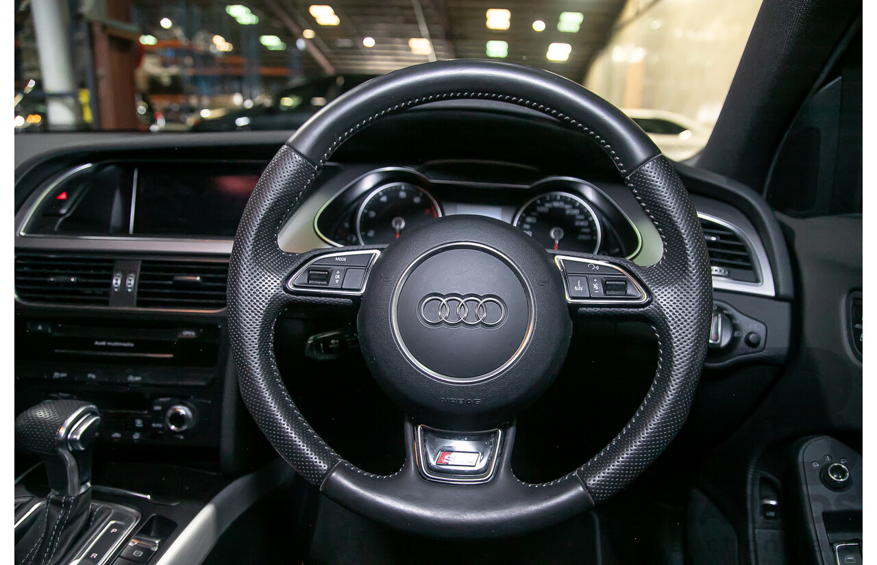 8/2013 Audi A4 2.0 TFSI Quattro (AWD) S-Line Pack B8 (8K) MY13 4d Sedan White Turbo 2.0L