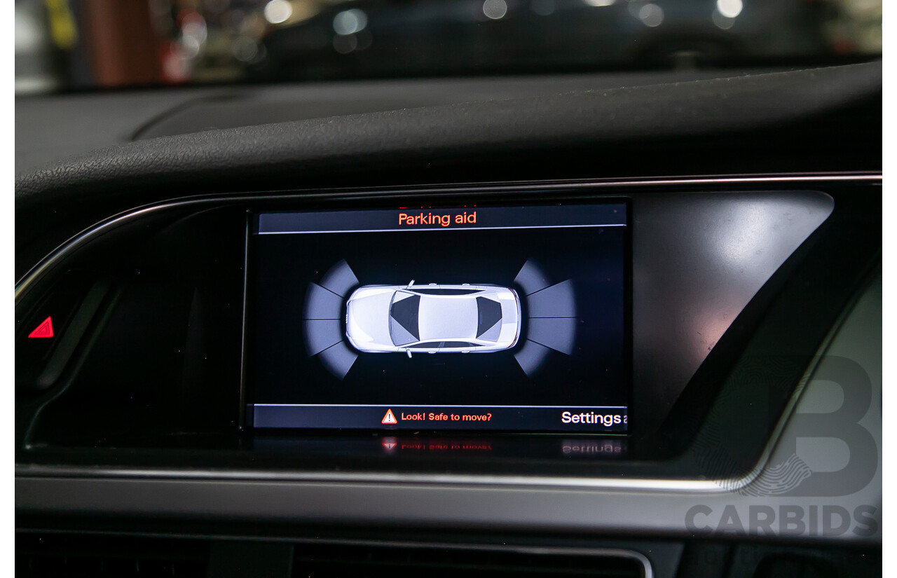 8/2013 Audi A4 2.0 TFSI Quattro (AWD) S-Line Pack B8 (8K) MY13 4d Sedan White Turbo 2.0L