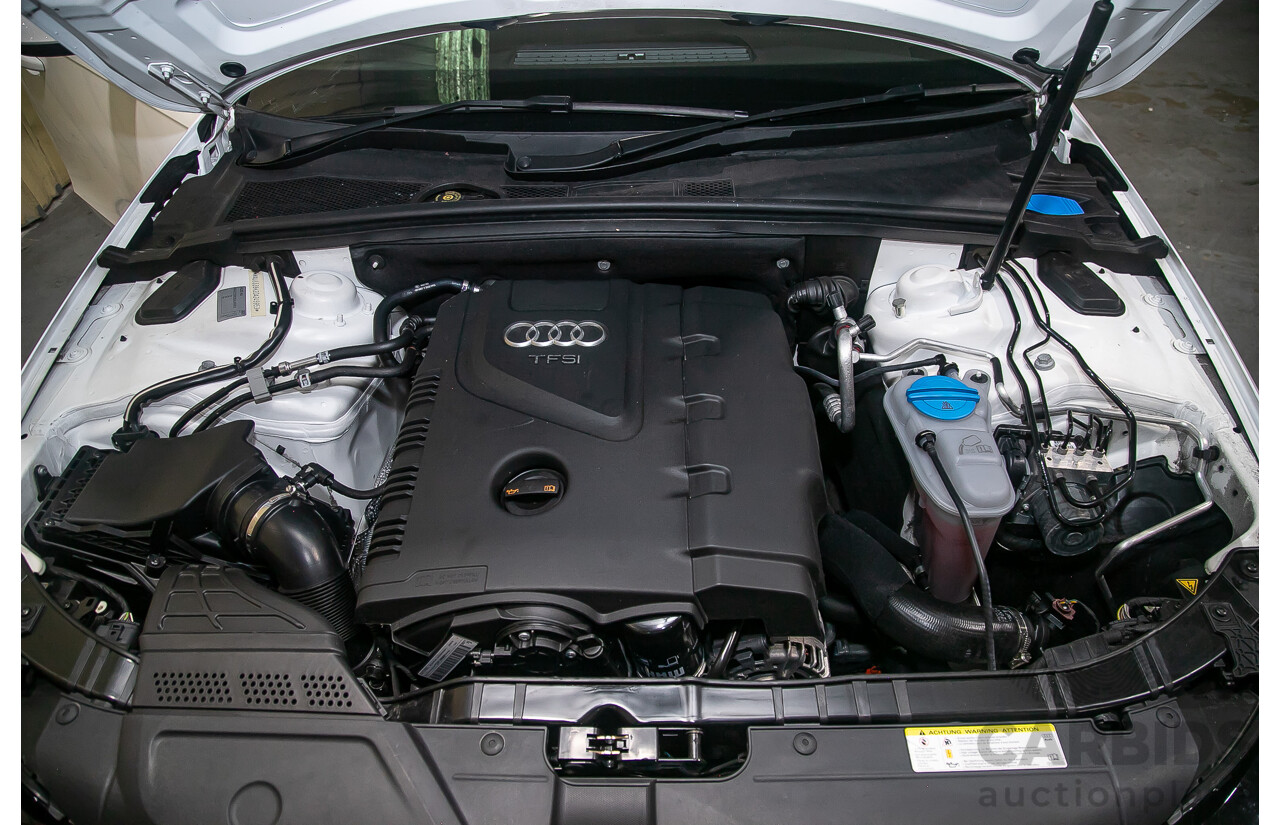8/2013 Audi A4 2.0 TFSI Quattro (AWD) S-Line Pack B8 (8K) MY13 4d Sedan White Turbo 2.0L