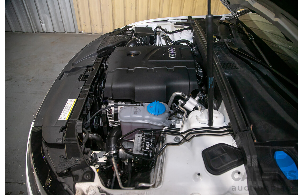 8/2013 Audi A4 2.0 TFSI Quattro (AWD) S-Line Pack B8 (8K) MY13 4d Sedan White Turbo 2.0L