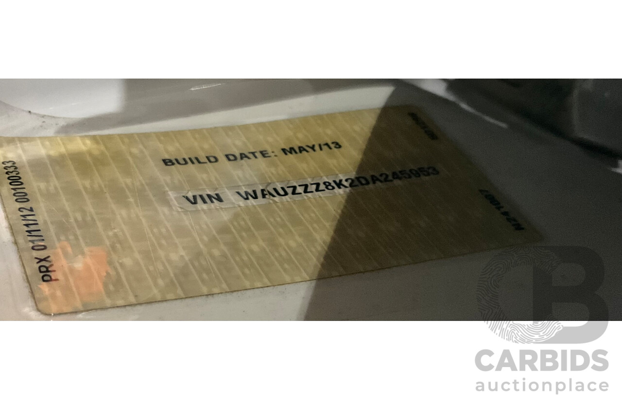 8/2013 Audi A4 2.0 TFSI Quattro (AWD) S-Line Pack B8 (8K) MY13 4d Sedan White Turbo 2.0L