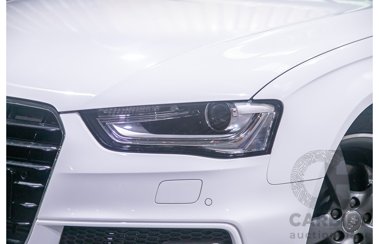 8/2013 Audi A4 2.0 TFSI Quattro (AWD) S-Line Pack B8 (8K) MY13 4d Sedan White Turbo 2.0L