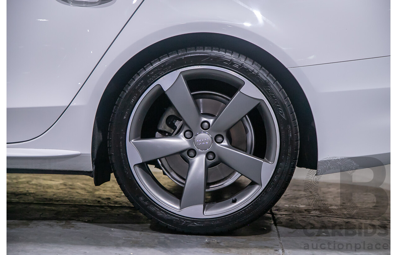 8/2013 Audi A4 2.0 TFSI Quattro (AWD) S-Line Pack B8 (8K) MY13 4d Sedan White Turbo 2.0L