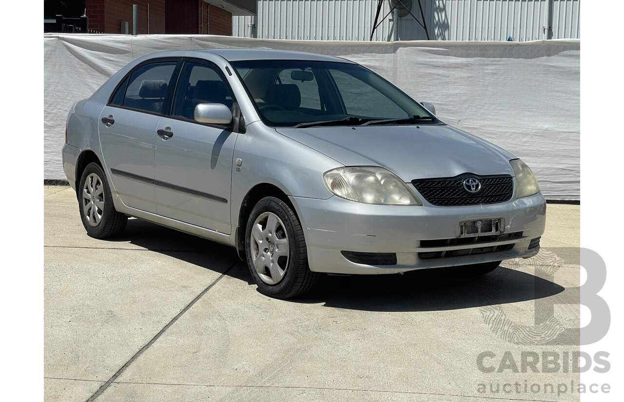 9/2002 Toyota Corolla Ascent ZZE122R 4d Sedan Silver 1.8L