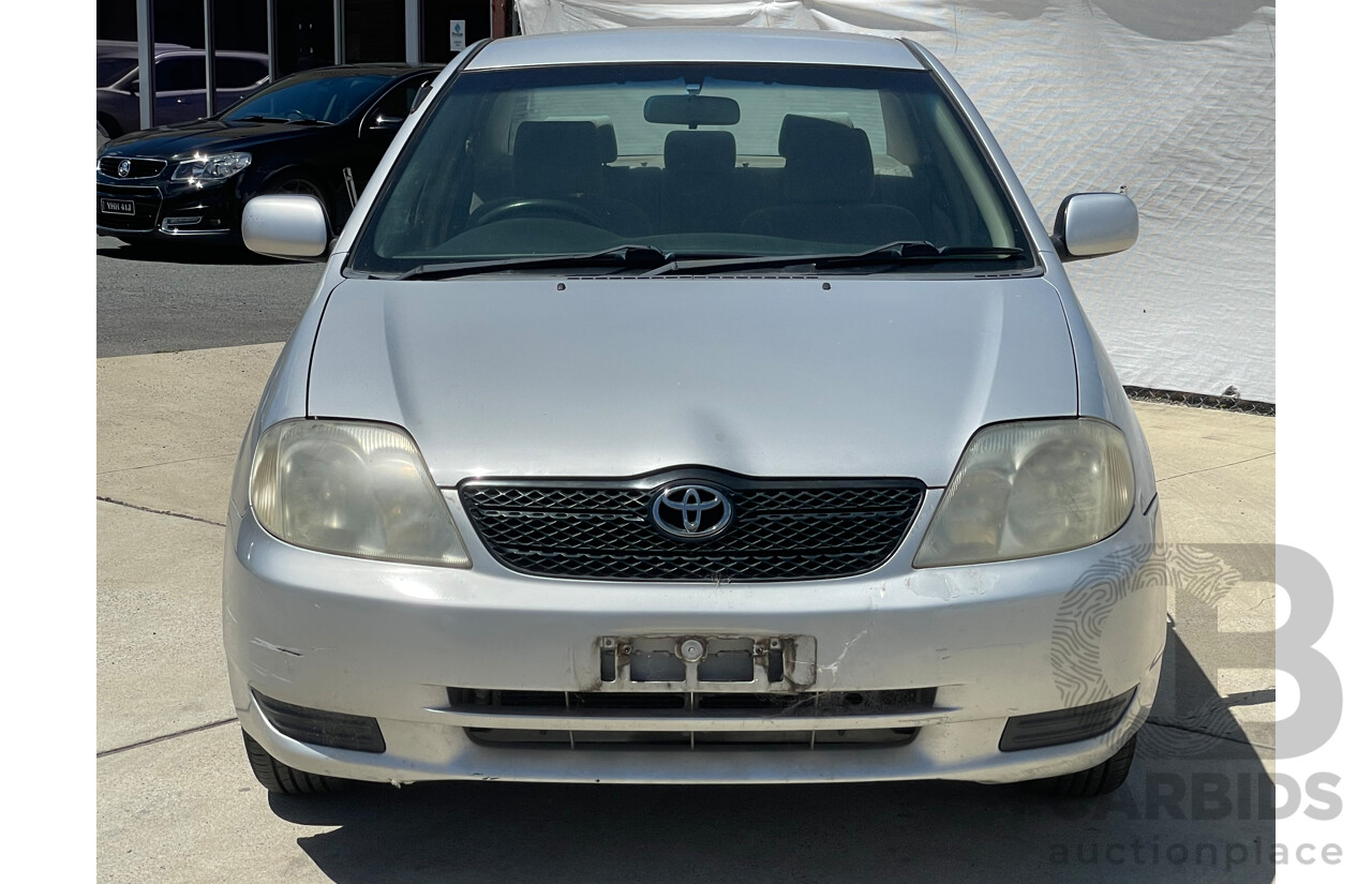 9/2002 Toyota Corolla Ascent ZZE122R 4d Sedan Silver 1.8L