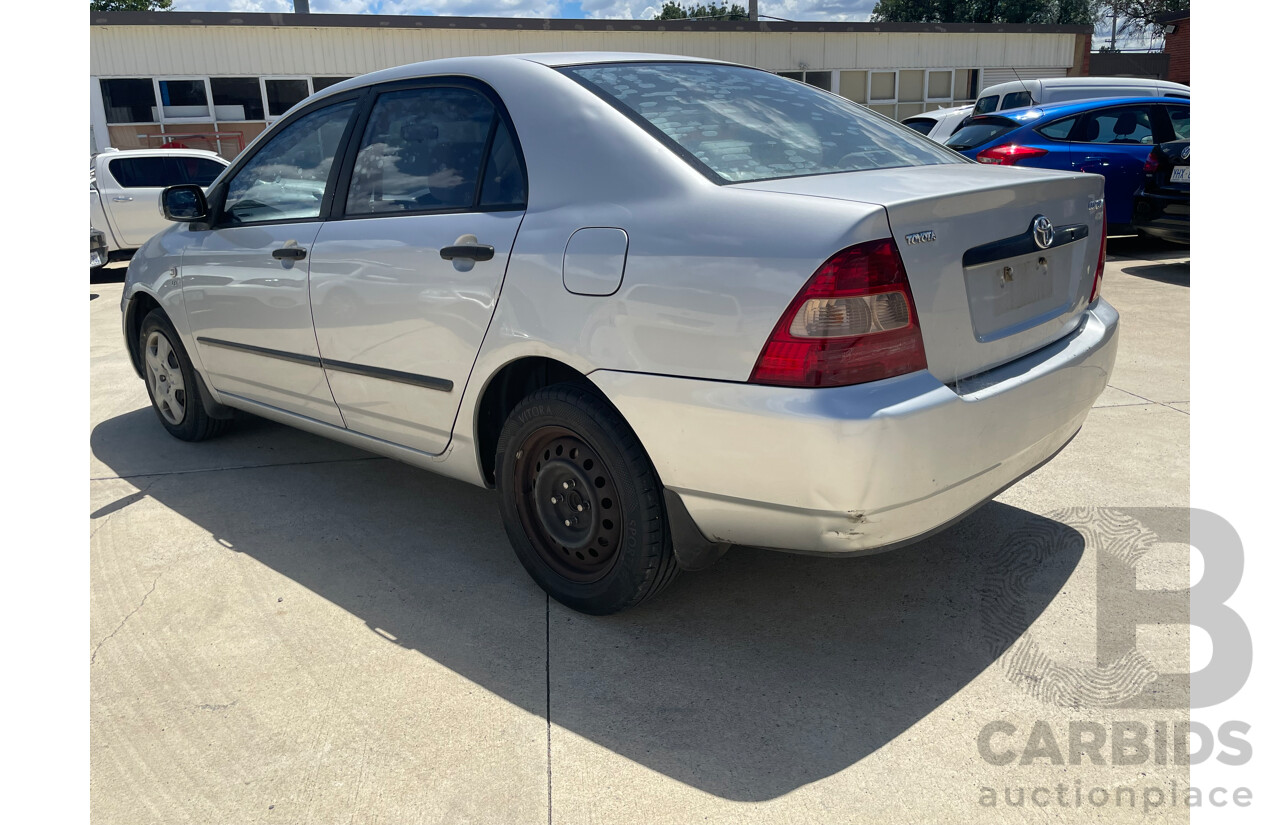 9/2002 Toyota Corolla Ascent ZZE122R 4d Sedan Silver 1.8L