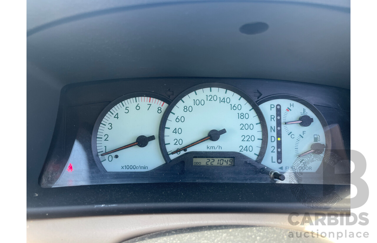 9/2002 Toyota Corolla Ascent ZZE122R 4d Sedan Silver 1.8L