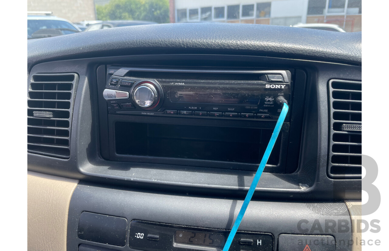 9/2002 Toyota Corolla Ascent ZZE122R 4d Sedan Silver 1.8L