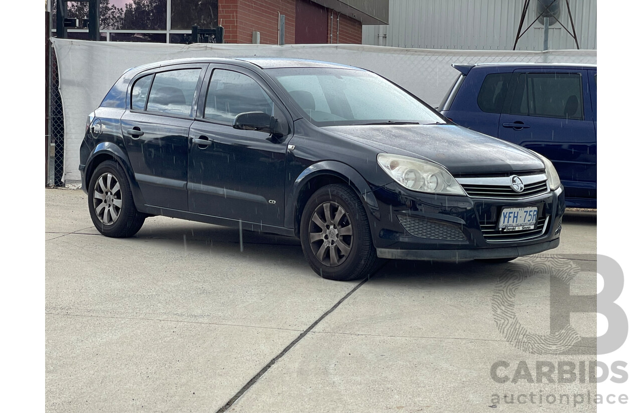 12/07 Holden Astra CD FWD AH MY08 5D Hatchback Black 1.8L