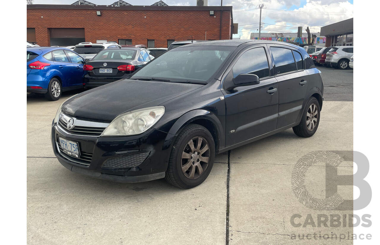 12/07 Holden Astra CD FWD AH MY08 5D Hatchback Black 1.8L