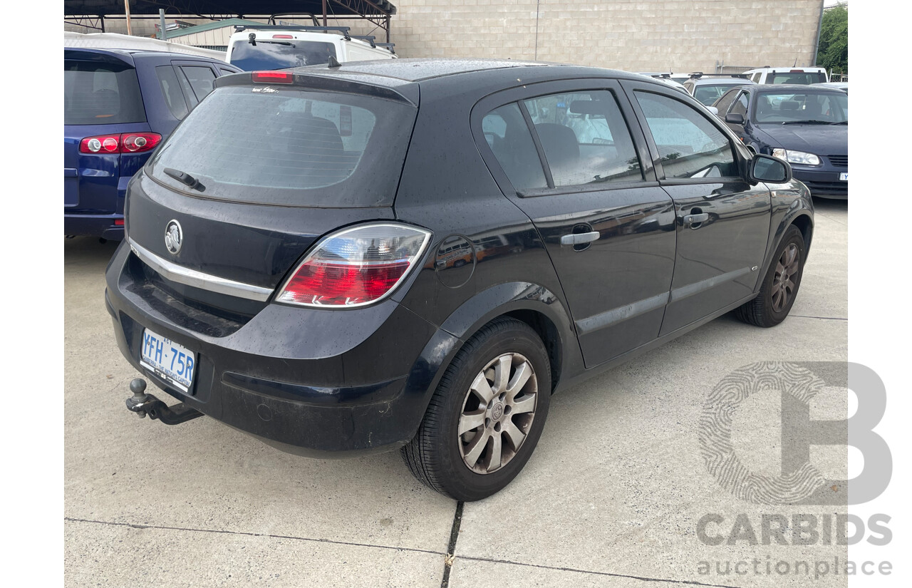 12/07 Holden Astra CD FWD AH MY08 5D Hatchback Black 1.8L