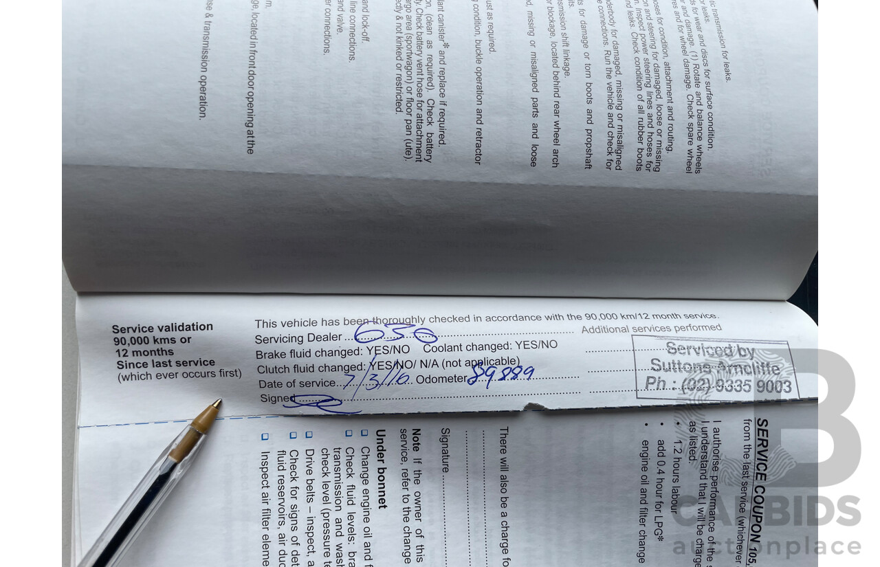 01/10 Holden Commodore OMEGA RWD VE MY10 Utility White 3.6L