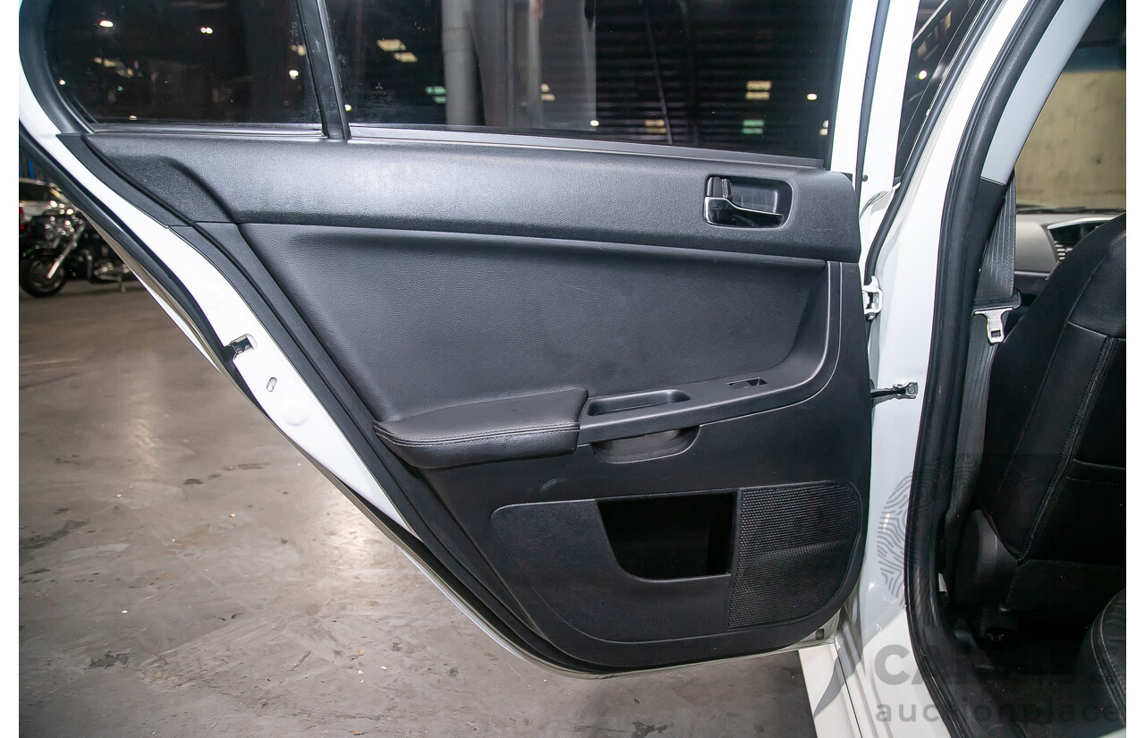 8/2010 Mitsubishi Lancer Ralliart (AWD) CJ MY10 4d Sedan White Turbo 2.0L