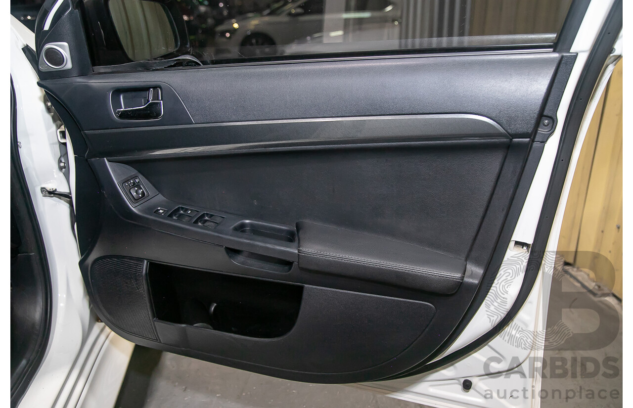 8/2010 Mitsubishi Lancer Ralliart (AWD) CJ MY10 4d Sedan White Turbo 2.0L