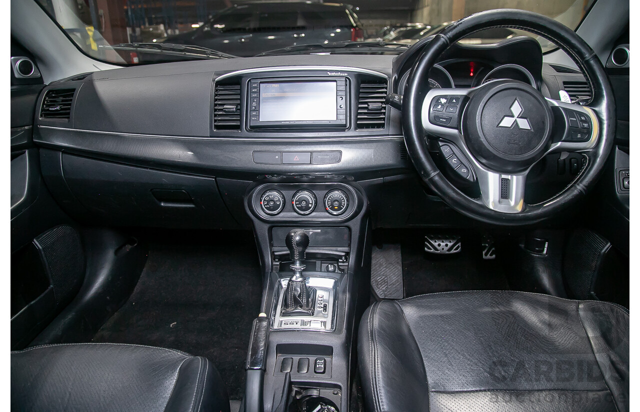 8/2010 Mitsubishi Lancer Ralliart (AWD) CJ MY10 4d Sedan White Turbo 2.0L