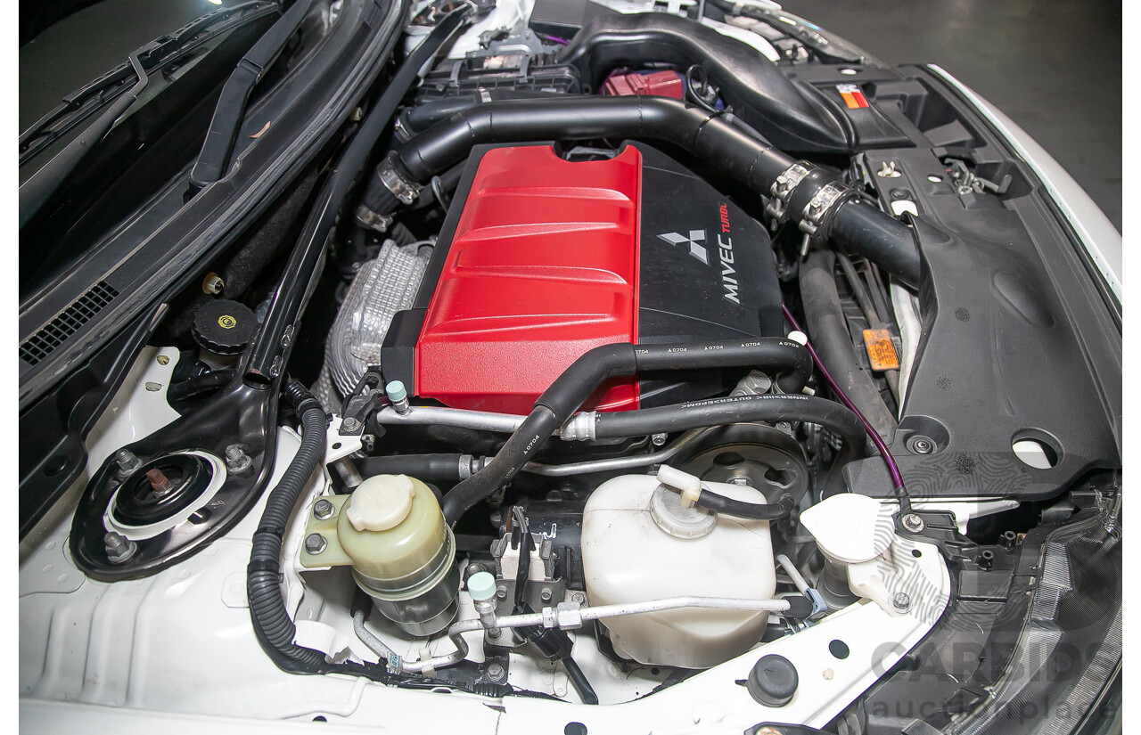 8/2010 Mitsubishi Lancer Ralliart (AWD) CJ MY10 4d Sedan White Turbo 2.0L