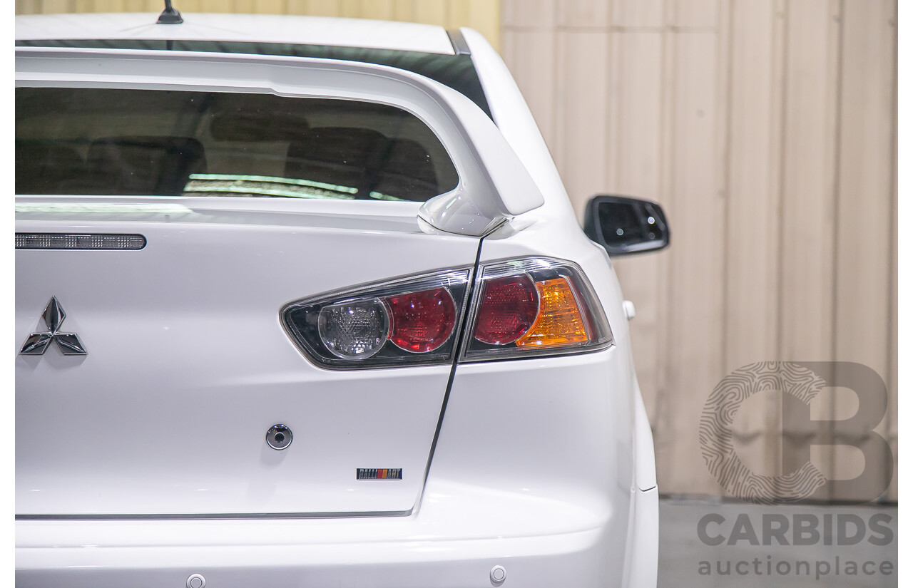 8/2010 Mitsubishi Lancer Ralliart (AWD) CJ MY10 4d Sedan White Turbo 2.0L