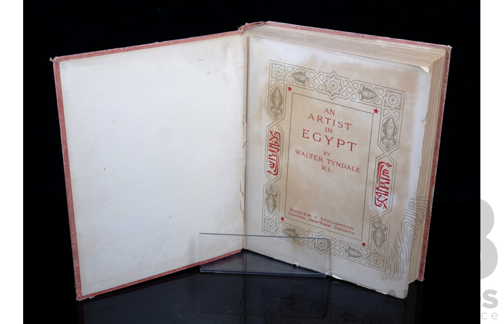 An Artist in Egypt, Walter Tyndale, Hopdder & Stoughton, London, 1912, Hardcover with Tipped in Colour Plates