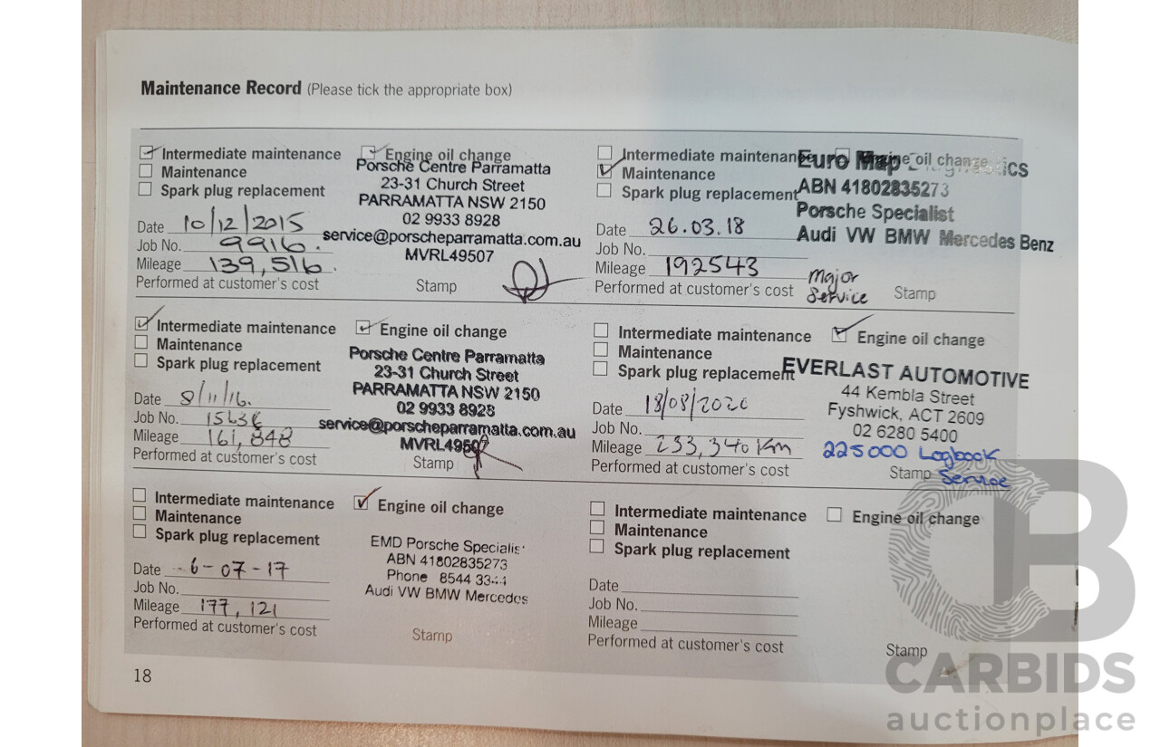 12/2009 Porsche Cayenne (AWD) MY09 4D Wagon Black Turbo Diesel V6 3.0L