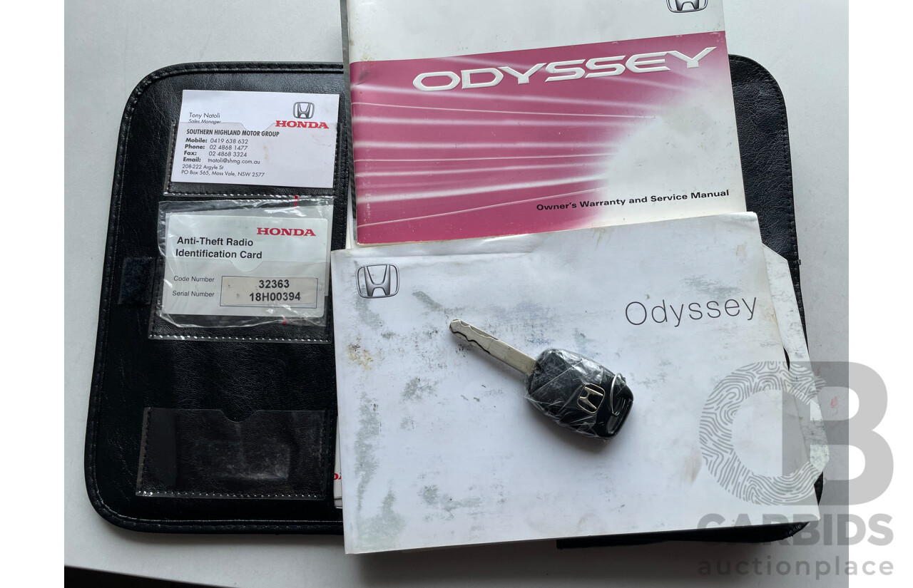 8/2009 Honda Odyssey Luxury RB 4d Wagon Purple 2.4L