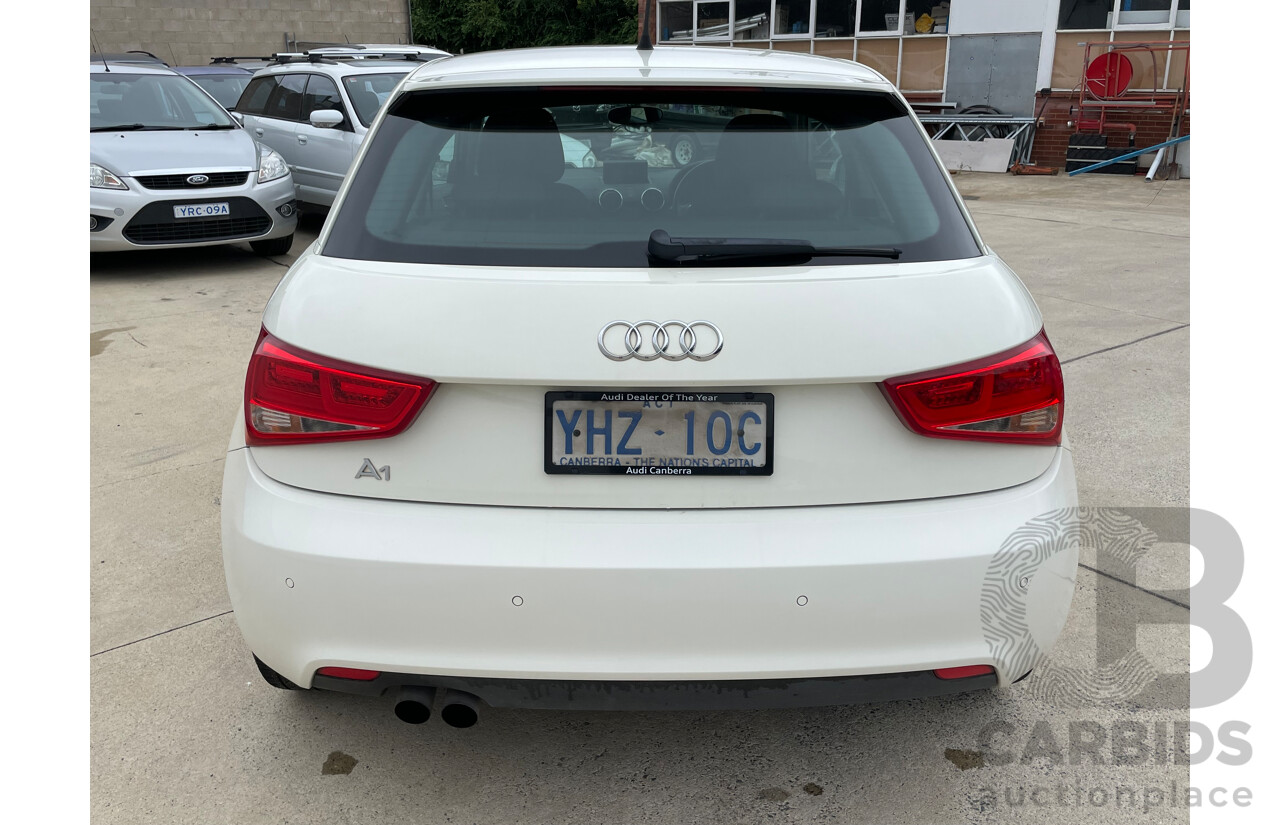 4/2012 Audi A1 1.4 TFSI Ambition 8X MY12 3d Hatchback White 1.4L