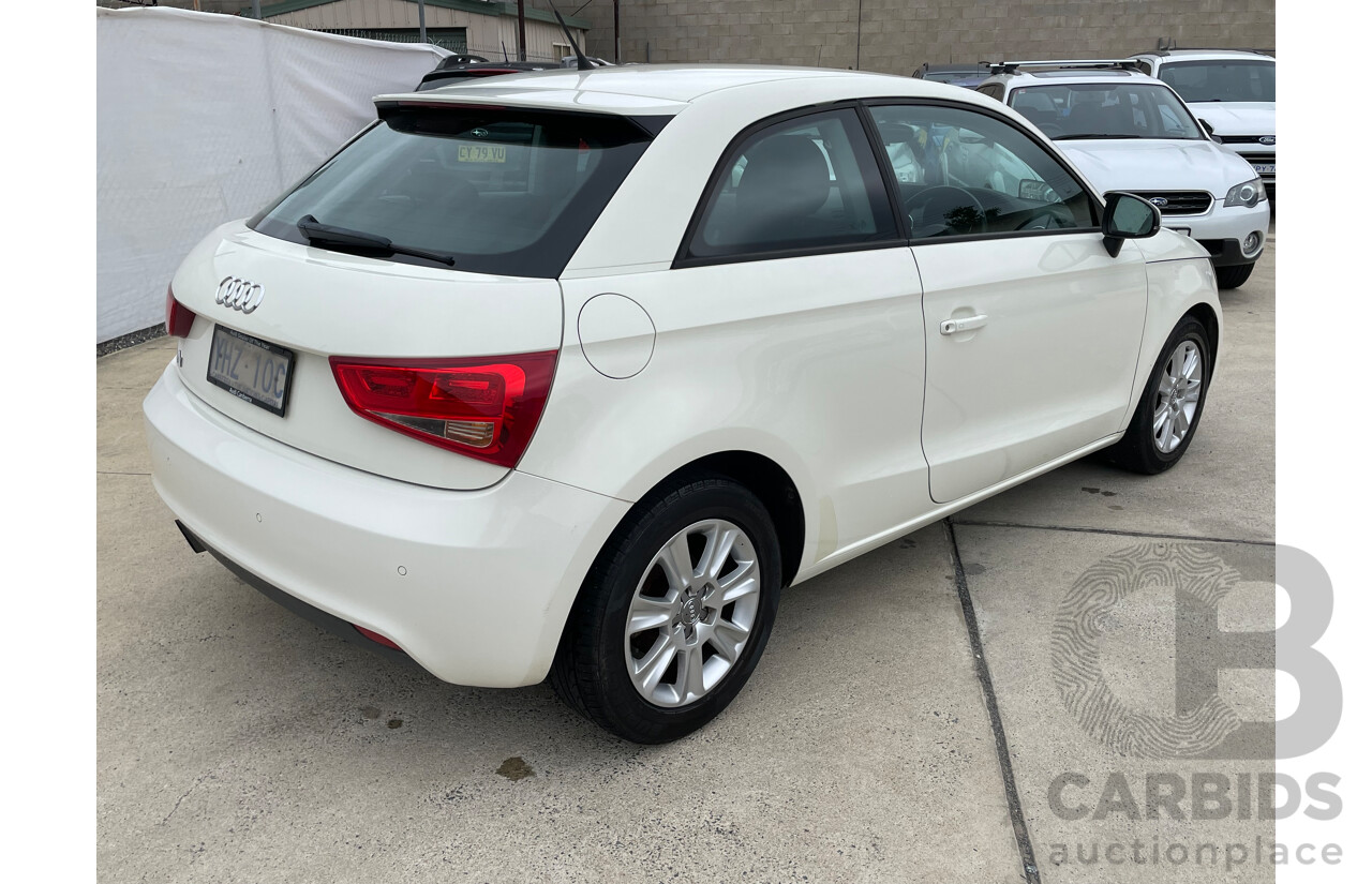 4/2012 Audi A1 1.4 TFSI Ambition 8X MY12 3d Hatchback White 1.4L