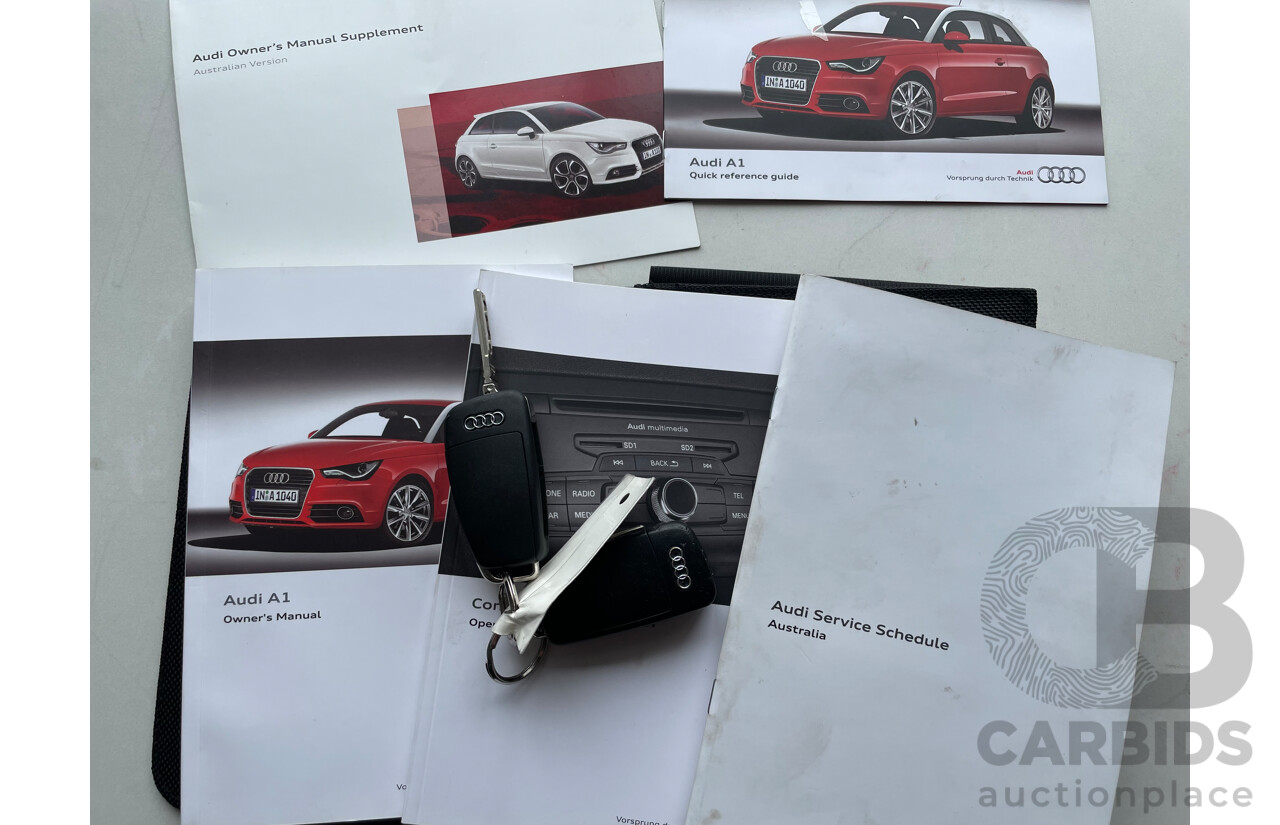 4/2012 Audi A1 1.4 TFSI Ambition 8X MY12 3d Hatchback White 1.4L