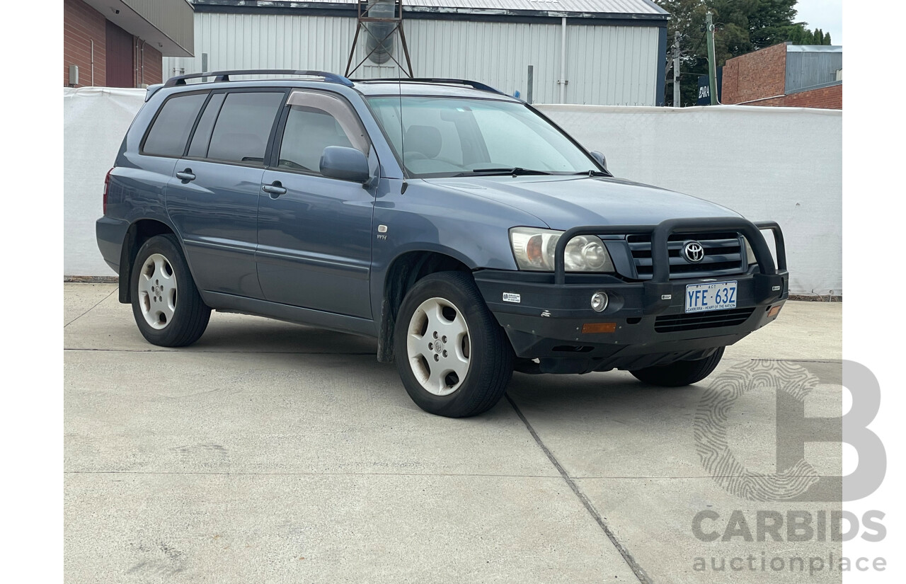 4/2004 Toyota Kluger Grande (4x4) MCU28R 4d Wagon Blue 3.3L