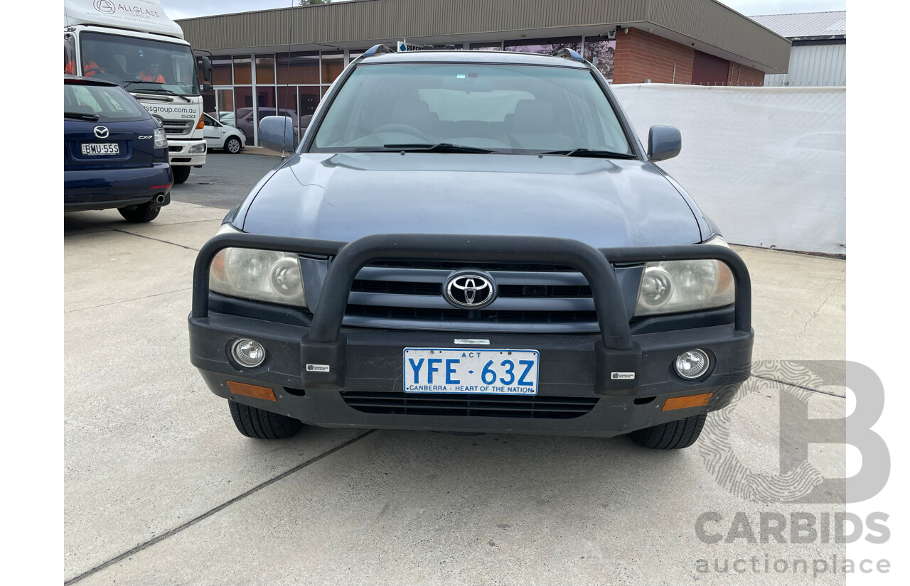 4/2004 Toyota Kluger Grande (4x4) MCU28R 4d Wagon Blue 3.3L