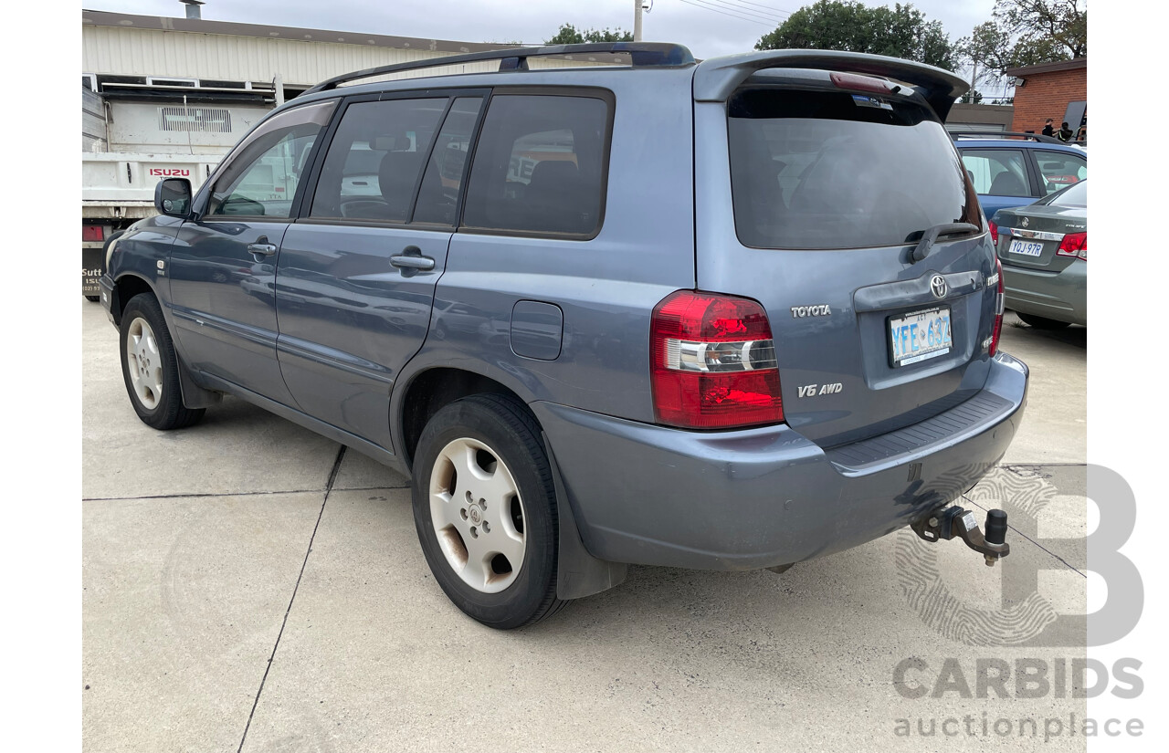 4/2004 Toyota Kluger Grande (4x4) MCU28R 4d Wagon Blue 3.3L