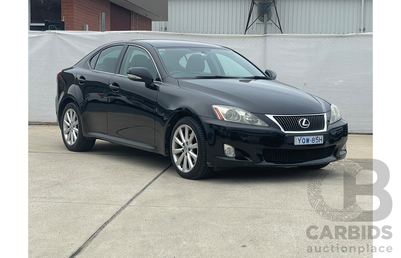 7/2009 Lexus IS250 Prestige GSE20R 09 UPGRADE 4d Sedan Black 2.5L