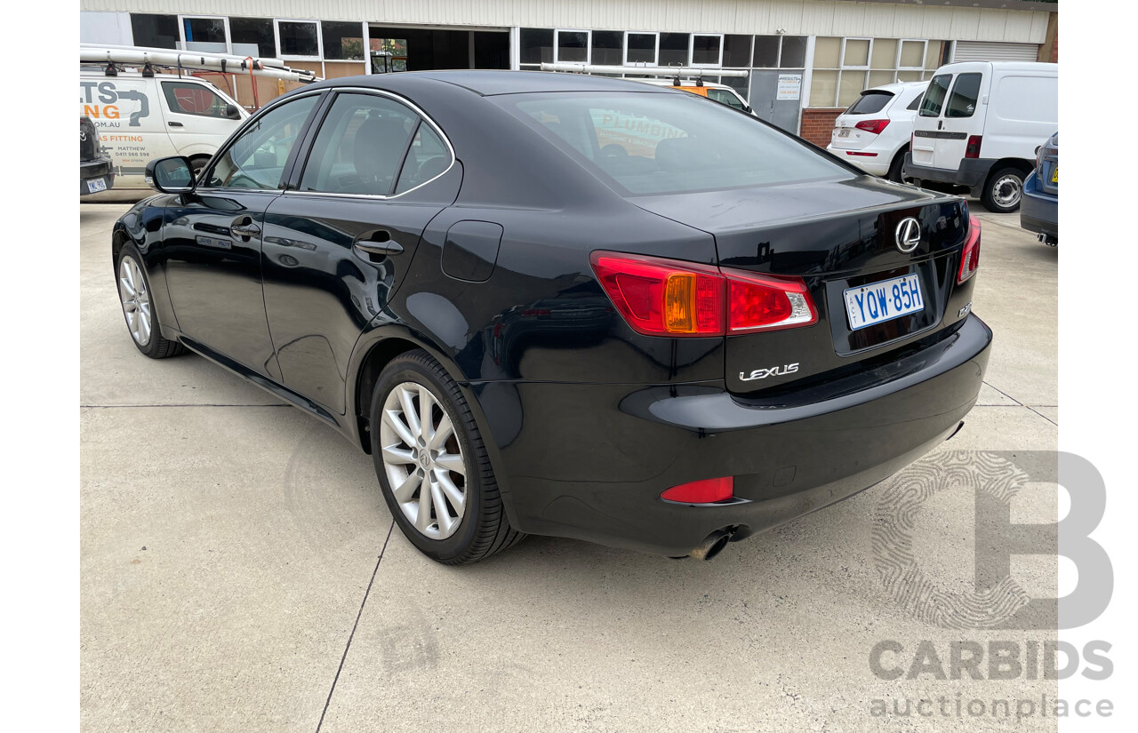 7/2009 Lexus IS250 Prestige GSE20R 09 UPGRADE 4d Sedan Black 2.5L