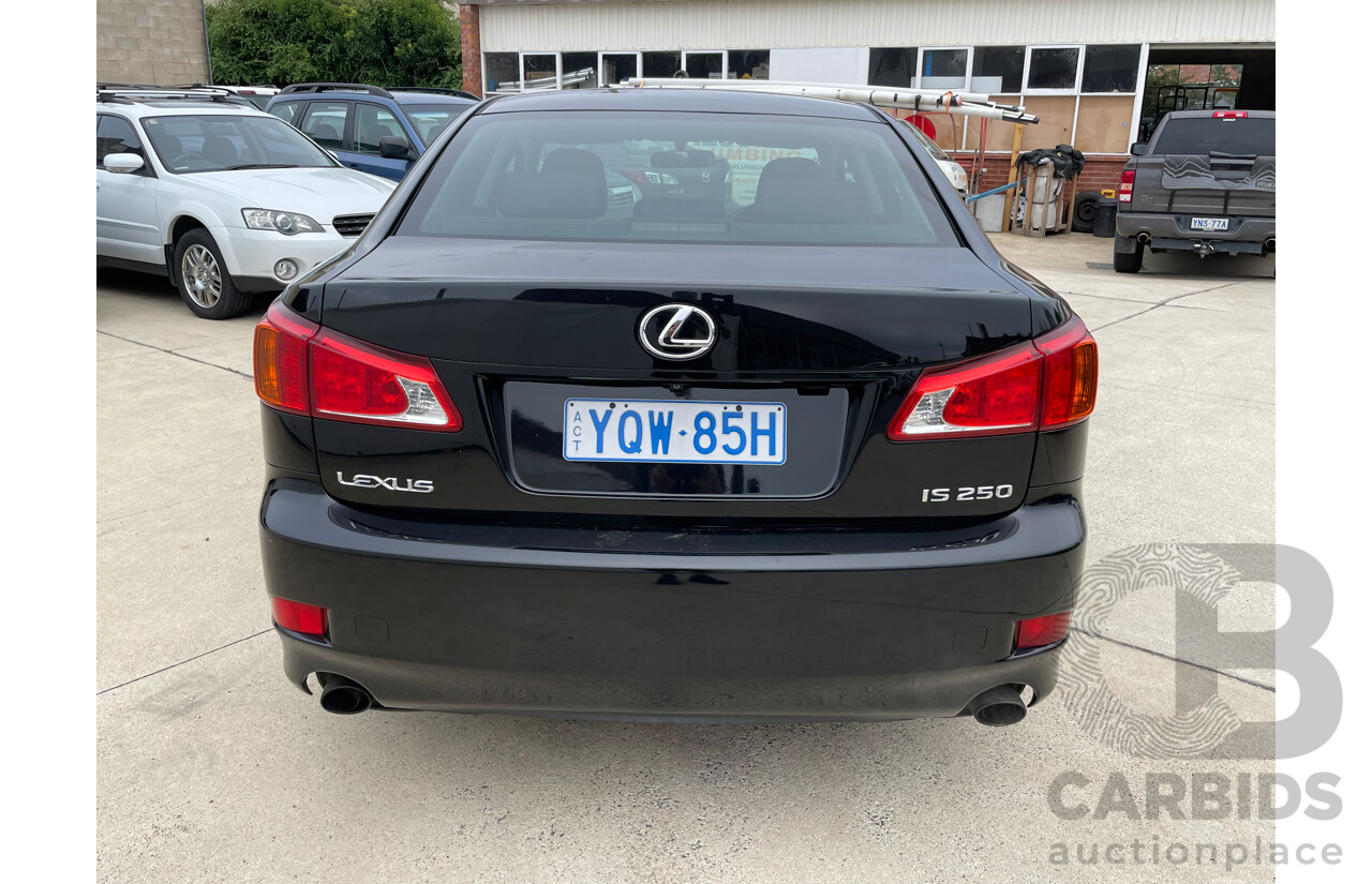 7/2009 Lexus IS250 Prestige GSE20R 09 UPGRADE 4d Sedan Black 2.5L