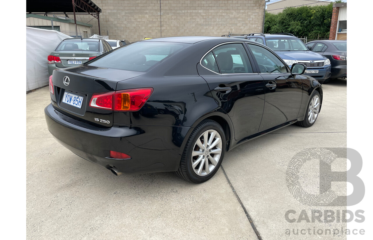 7/2009 Lexus IS250 Prestige GSE20R 09 UPGRADE 4d Sedan Black 2.5L