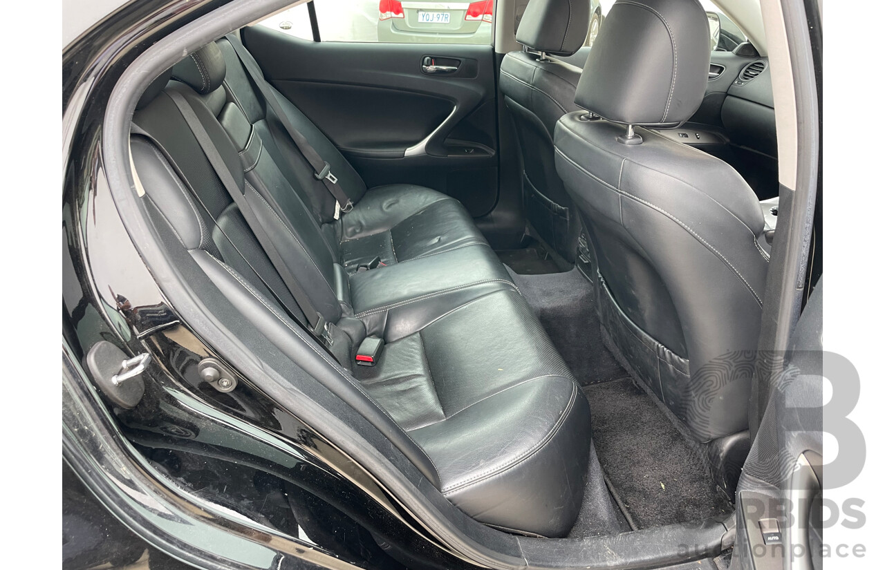 7/2009 Lexus IS250 Prestige GSE20R 09 UPGRADE 4d Sedan Black 2.5L