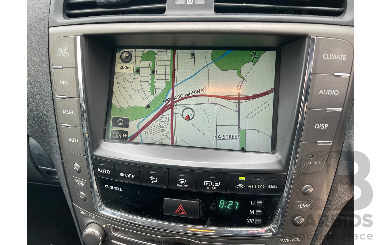 7/2009 Lexus IS250 Prestige GSE20R 09 UPGRADE 4d Sedan Black 2.5L