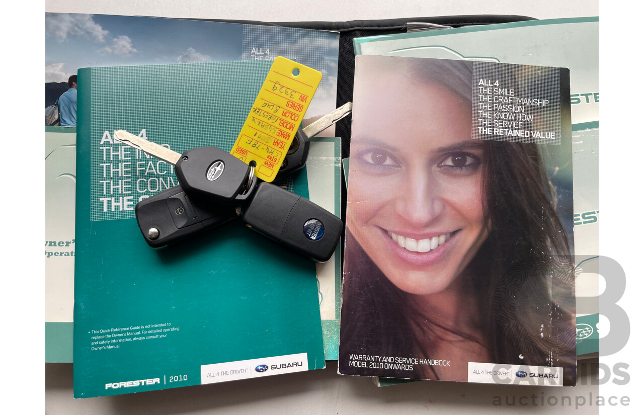 9/2010 Subaru Forester X (satnav) MY10 4d Wagon Blue 2.5L
