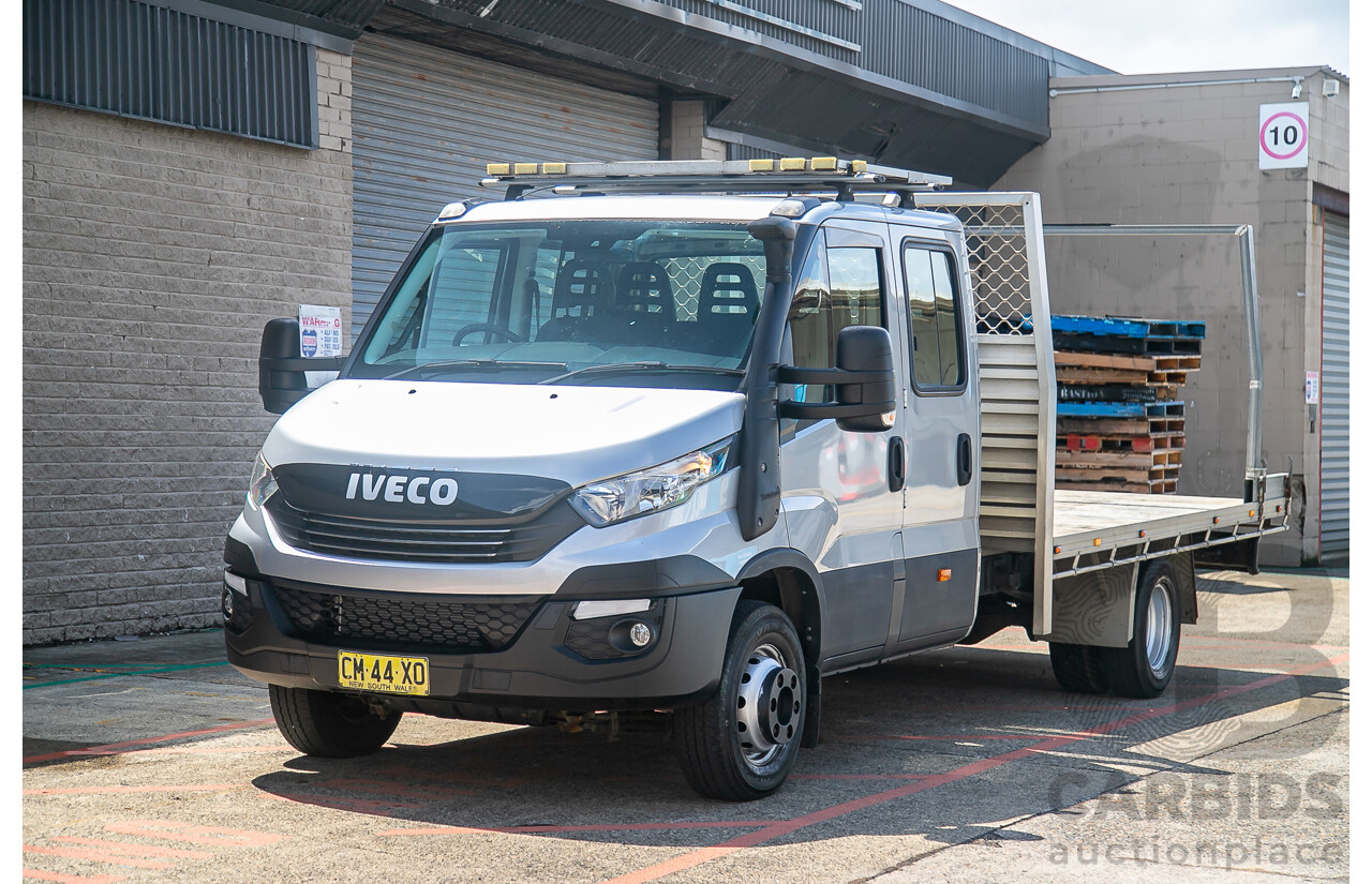 09/2017 Iveco Daily 70-210 50C 4350wb Trayback 4d Crew Cab Silver Turbo Diesel 3.0L