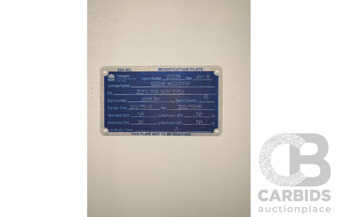 09/2017 Iveco Daily 70-210 50C 4350wb Trayback 4d Crew Cab Silver Turbo Diesel 3.0L