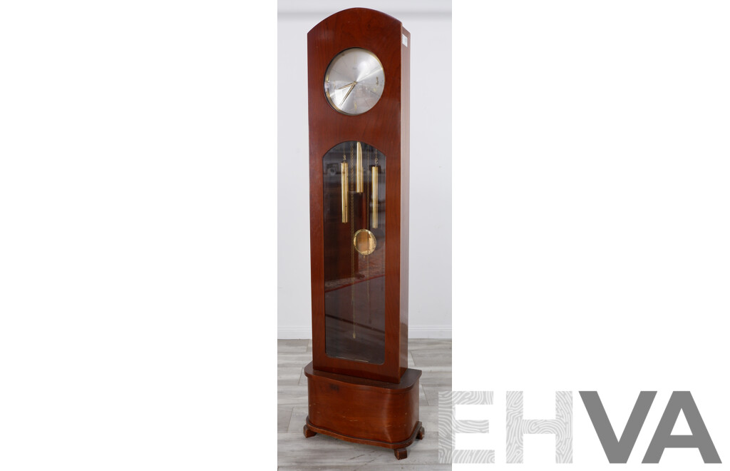 Art Deco Timber Cased Long Case Clock by Ungers