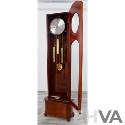 Art Deco Timber Cased Long Case Clock by Ungers