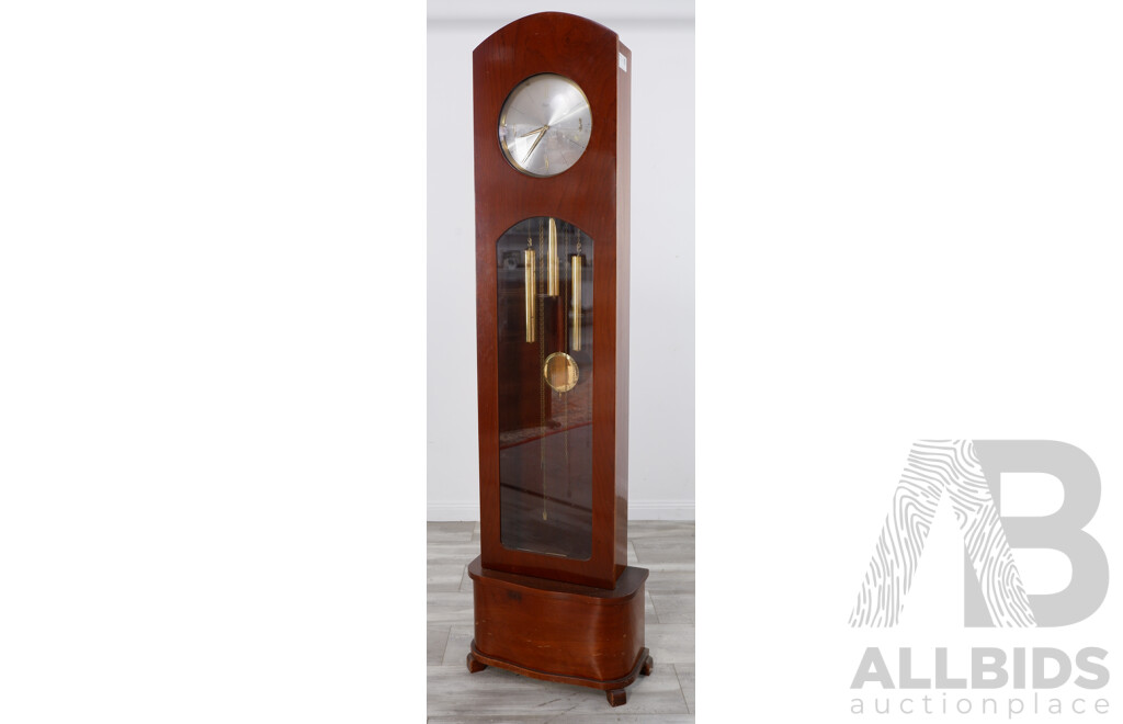 Art Deco Timber Cased Long Case Clock by Ungers