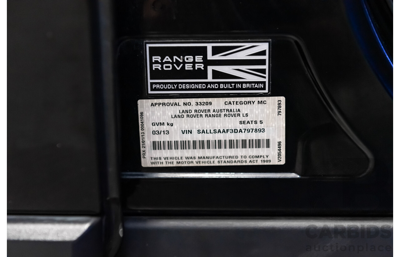03/13 Range Rover Range Rover SPORT HSE Luxury 3.0 SDV6 SE AWD LW 4D Wagon Black 3.0L