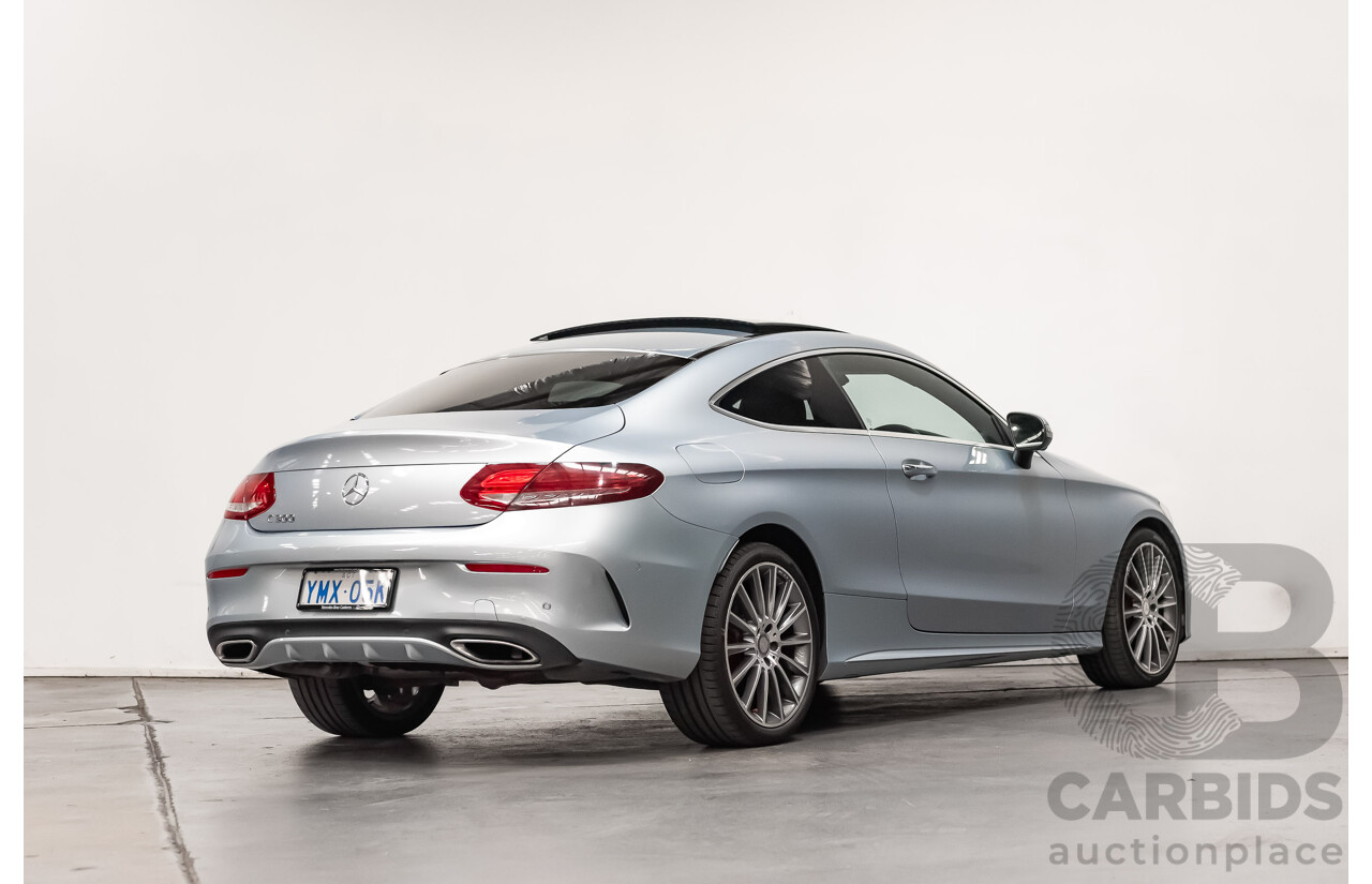 03/2016 Mercedes Benz C300 205 MY16 2D Coupe Diamond Silver Metallic Turbo 2.0L
