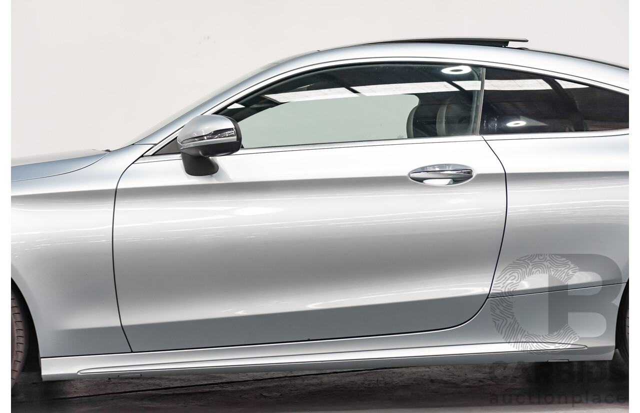 03/2016 Mercedes Benz C300 205 MY16 2D Coupe Diamond Silver Metallic Turbo 2.0L