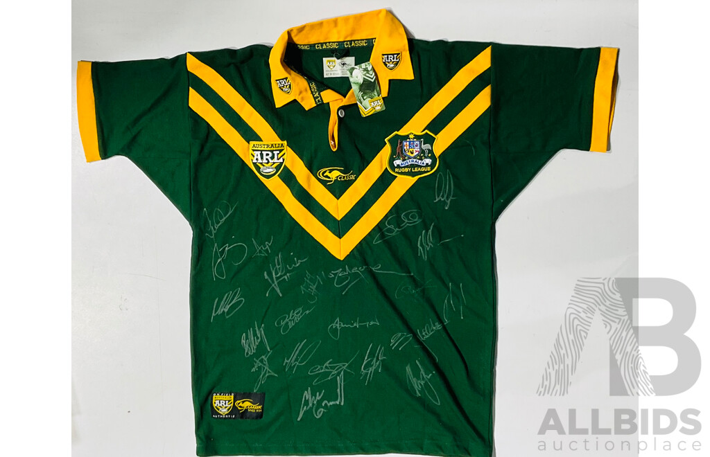 Australian ARL Kangaroos Signed Team Jersey - with Tags